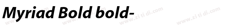 Myriad Bold bold字体转换